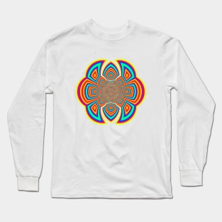 Fractal color pattern design Long Sleeve T-Shirt